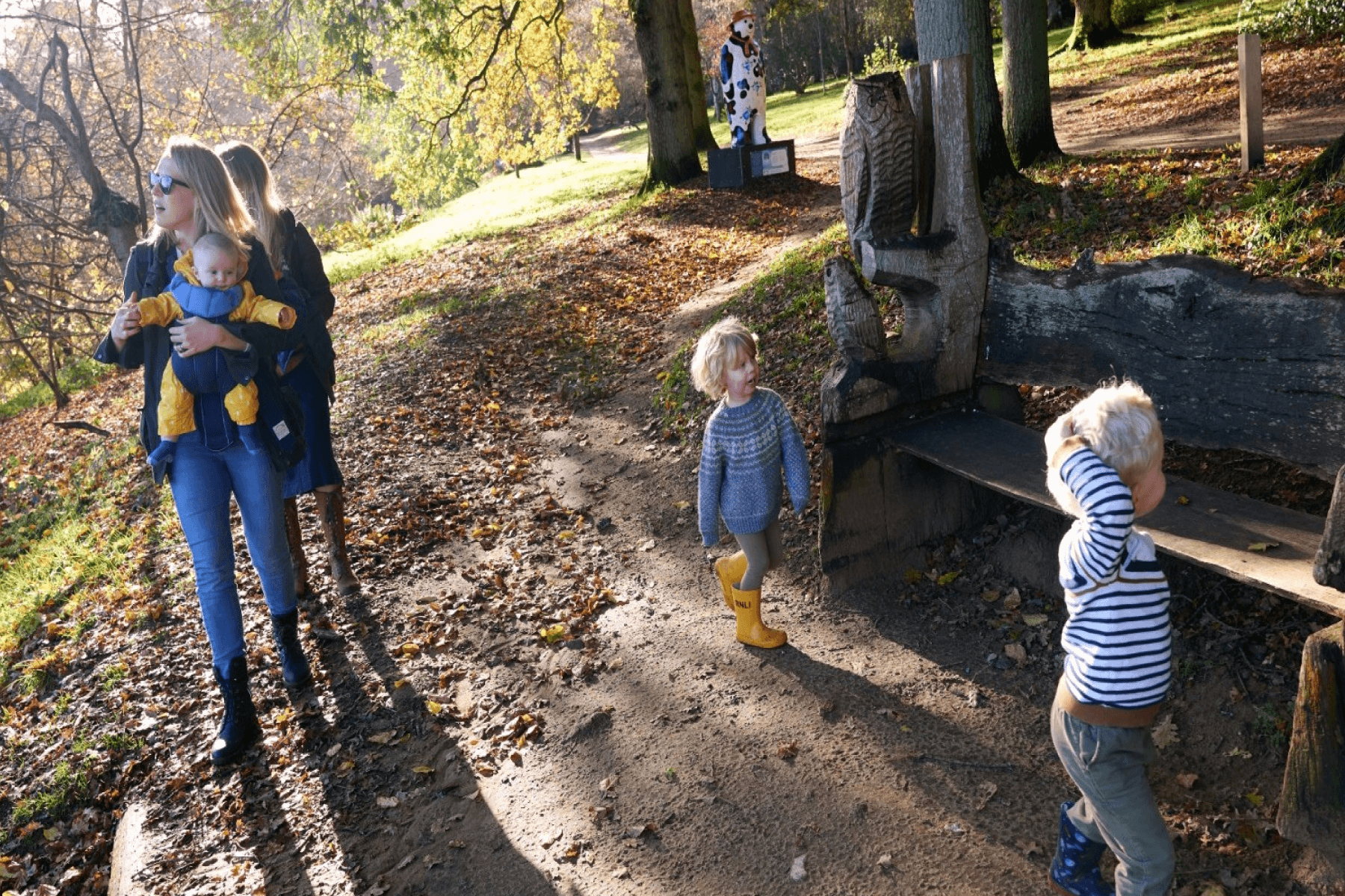 Walking with The Snowman™ at Winkworth Arboretum - Photo