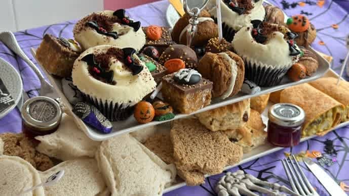 London Halloween Afternoon Tea Bus