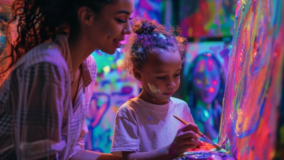 Neon Brush Kids - Photo