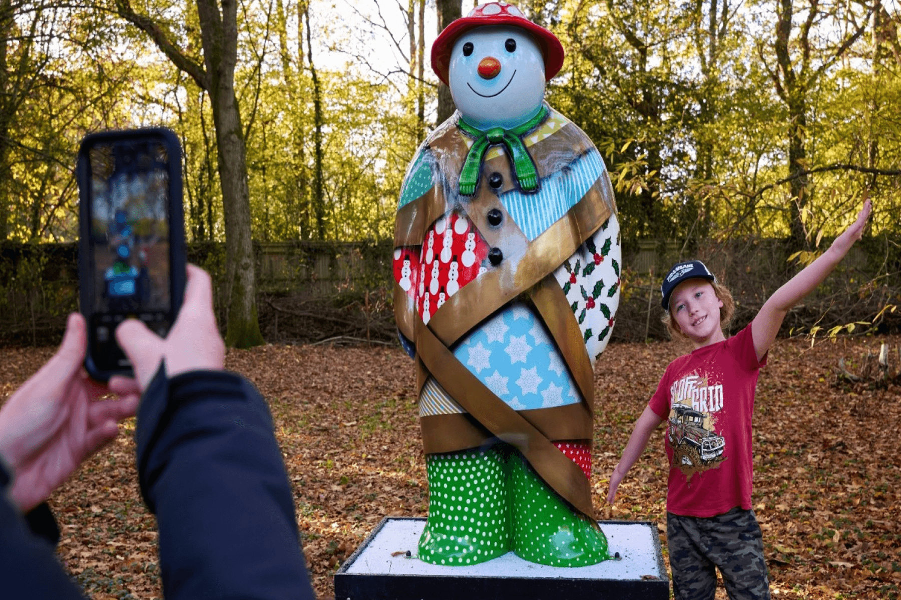 Walking with The Snowman™ at Winkworth Arboretum