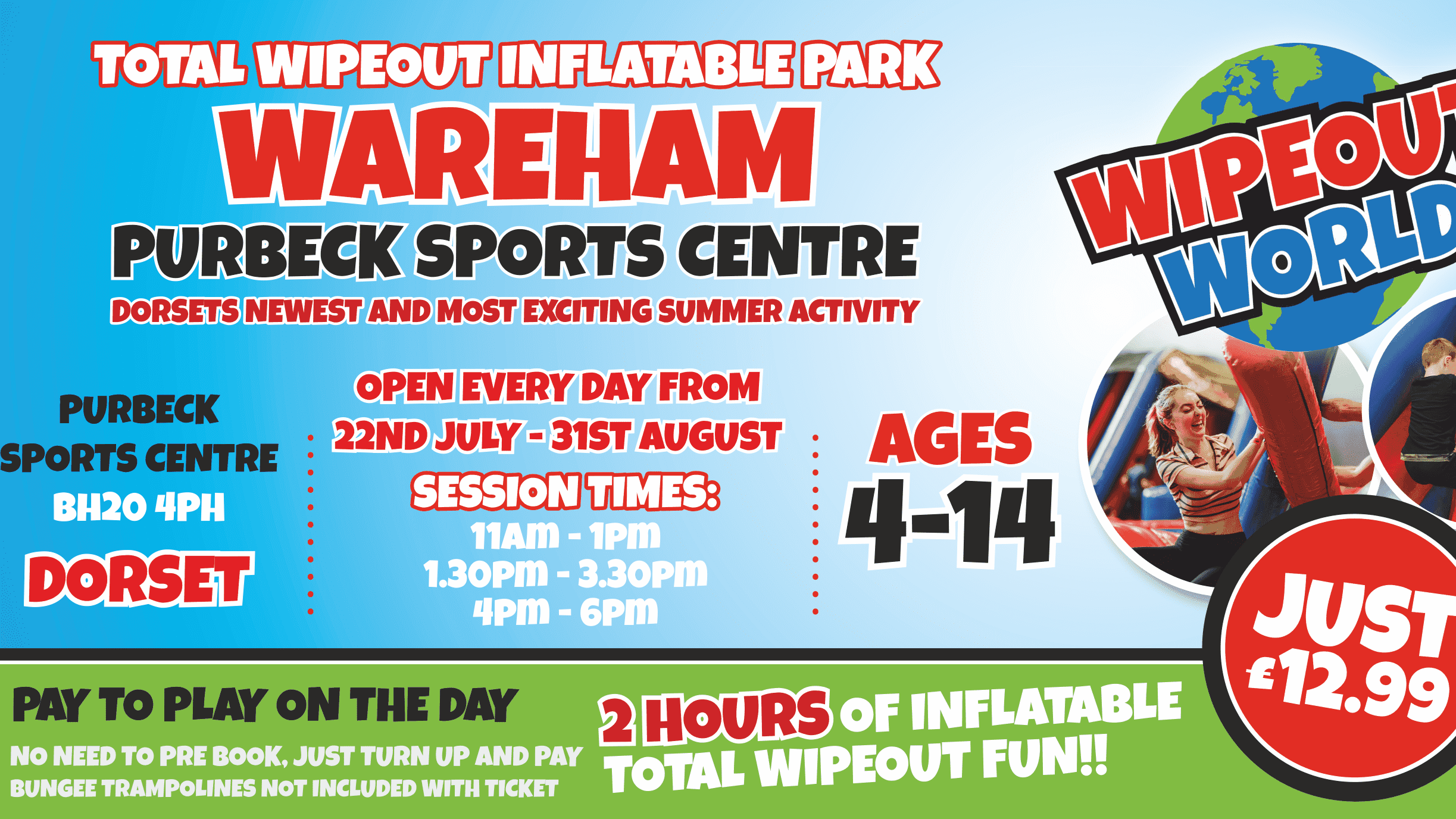 Wipeout World Inflatable Park